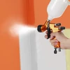 Kép 7/9 - Nagy térfogatú alacsony nyomású gravitációs adagoló permetező 1,3 mm-es fúvókával, erősen porlasztott festékszóró eszköz 600 ml-es csészével - Narancs
