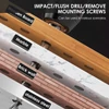 Kép 11/16 - 21 V-os akkus Változtatható sebességű ütveütvefúró-csavarhúzó 200 Nm nyomaték 20+3 pozíció 0-2150 ford./perc műanyag szerszámos dobozzal - 2 akkumulátor