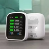 Kép 12/15 - Tuya Wifi hordozható levegőminőség-mérő 8 az 1-ben PM1.0 PM2.5 PM10 CO2 TVOC HCHO hőmérséklet- és páratartalom-mérő LCD színes képernyős szén-dioxid-érzékelő idő- és dátumkijelző funkcióval