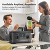 Kép 5/13 - Flashfish P63 hordozható 140400mAh/520Wh napelemes generátor 500W CPAP akkumulátoros erőmű 2 230V AC kimenettel / 4 DC port / 1 gyorstöltő port / 2 USB port / 1 automatikus port