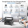 Kép 10/13 - Flashfish P63 hordozható 140400mAh/520Wh napelemes generátor 500W CPAP akkumulátoros erőmű 2 230V AC kimenettel / 4 DC port / 1 gyorstöltő port / 2 USB port / 1 automatikus port