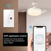 Kép 7/11 - Tuya WiFi intelligens érintőképernyős állítható ventilátor fénykapcsoló, mobiltelefon hangvezérlés - Fekete