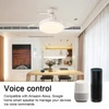 Kép 4/12 - Tuya WiFi intelligens érintőképernyős állítható ventilátor fénykapcsoló, mobiltelefon hangvezérlés - Fehér