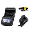 Kép 1/11 - LiitoKala Lii-500 4 nyílásos LCD legokosabb akkumulátortöltő készlet autós töltő EU adapterrel