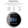 Kép 4/20 - ROCK H2 Dual USB autós töltő digitális LED kijelzővel 5V/3.4A alumíniumötvözet gyorstöltő feszültségfigyelő iPhone Samsung készülékhez