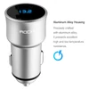 Kép 8/20 - ROCK H2 Dual USB autós töltő digitális LED kijelzővel 5V/3.4A alumíniumötvözet gyorstöltő feszültségfigyelő iPhone Samsung készülékhez