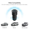 Kép 9/20 - ROCK H2 Dual USB autós töltő digitális LED kijelzővel 5V/3.4A alumíniumötvözet gyorstöltő feszültségfigyelő iPhone Samsung készülékhez