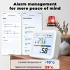 Kép 2/16 - Tuya WiFi BT kettős üzemmódú hőmérsékleti páratartalom-mérő LCD háttérvilágítású kijelző