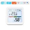 Kép 1/16 - Tuya WiFi BT kettős üzemmódú hőmérsékleti páratartalom-mérő LCD háttérvilágítású kijelző