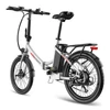 Kép 20/20 - FAFREES F20 Light Összecsukható városi E-bike 20*1,95 hüvelykes gumiabroncs 250W motor 90-100km Max tartomány 7 sebességváltó LCD kijelzővel hátsó fogasléc - Fehér