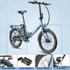 Kép 13/20 - FAFREES F20 Light Összecsukható városi E-bike 20*1,95 hüvelykes gumiabroncs 250W motor 90-100km Max tartomány 7 sebességváltó LCD kijelzővel hátsó fogasléc - Kék