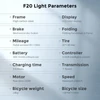 Kép 3/20 - FAFREES F20 Light Összecsukható városi E-bike 20*1,95 hüvelykes gumiabroncs 250W motor 90-100km Max tartomány 7 sebességváltó LCD kijelzővel hátsó fogasléc - Piros