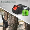 Kép 4/10 - Akkus fűnyíró Weed Wacker 21V gyomirtó gép LCD képernyővel Könnyű, állítható magasságú fém vágópenge - 2 akkumulátor