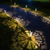 Kép 7/7 - Napelemes fűnyíró lámpa kültéri ösvényen világos táj dekoratív kerti lámpák - Fehér