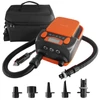 Kép 1/20 - STERMAY 16PSI intelligens kétfokozatú levegőszivattyú 6 db fúvókával, LCD kijelzővel 6000 mAh elektromos szivattyú támogatja a felfújást és leeresztést