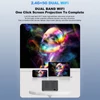 Kép 8/17 - 4500 Lumen intelligens, 230 hüvelykes LCD multimédiás filmprojektor 2,4G+5G WiFi beépített hangszóró, alacsony zajszintű hordozható, okostelefonnal, TV Stick, laptoppal kompatibilis