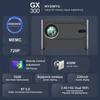 Kép 9/17 - 4500 Lumen intelligens, 230 hüvelykes LCD multimédiás filmprojektor 2,4G+5G WiFi beépített hangszóró, alacsony zajszintű hordozható, okostelefonnal, TV Stick, laptoppal kompatibilis