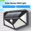Kép 4/5 - 100 LED napelemes kültéri kerti lámpa, emberi test indukciós fali lámpa, újratölthető - 2 db