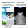 Kép 3/5 - 100 LED napelemes kültéri kerti lámpa, emberi test indukciós fali lámpa, újratölthető - 4 db