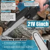 Kép 2/10 - 21V 6 hüvelykes hordozható elektromos metszőfűrész kis fahasító láncfűrész egykezes famegmunkáló szerszám - 1 akkumulátor