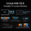 Kép 7/14 - 15-17,3 hüvelykes hordozható háromképernyős monitor laptop FHD bővítőképernyő