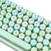 Kép 5/9 - Mofii CANDY vezeték nélküli 2.4G vegyes színű, 84 gombos mini billentyűzet egérkészlet kör alakú punk billentyűsapkával - Zöld