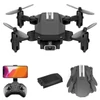Kép 2/9 - LS-MIN Mini RC drón 13 perc repülési idő 360°-os átfordítható 6 tengelyes giroszkóp - Fekete, 4k, 3 akkumulátor