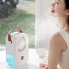 Kép 2/13 - Hordozható légkondicionáló hűtőventilátor 4 szélsebességgel állítható, USB-vel újratölthető - Hangvezérléssel