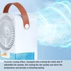 Kép 7/13 - Hordozható légkondicionáló hűtőventilátor 4 szélsebességgel állítható, USB-vel újratölthető - Távoli vezérléssel