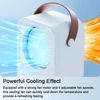Kép 4/13 - Hordozható légkondicionáló hűtőventilátor 4 szélsebességgel állítható, USB-vel újratölthető - Gomb vezérléssel