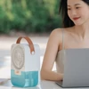 Kép 8/13 - Hordozható légkondicionáló hűtőventilátor 4 szélsebességgel állítható, USB-vel újratölthető - Gomb vezérléssel