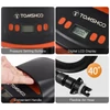 Kép 8/11 - TOMSHOO digitális elektromos SUP légszivattyú 110 W 12 voltos 22 PSI nagynyomású gyorslevegős felfújó LCD kijelzővel - Kék