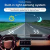 Kép 5/7 - Autófejes kijelző, szélvédőre vetítő LED digitális sebességmérő fényvisszaverő fóliával autókhoz, teherautókhoz, terepjárókhoz, lakóautókhoz - Zöld