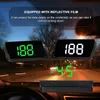 Kép 6/7 - Autófejes kijelző, szélvédőre vetítő LED digitális sebességmérő fényvisszaverő fóliával autókhoz, teherautókhoz, terepjárókhoz, lakóautókhoz - Zöld