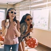 Kép 9/13 - M9 Mini hordozható KTV BT hangszóró 2 mikrofonnal - Pink