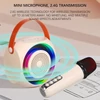 Kép 6/13 - M9 Mini hordozható KTV BT hangszóró 2 mikrofonnal - Fehér