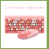 Kép 2/10 - 2,4 G vezeték nélküli, 86 gombos billentyűzet és egér készlet asztali számítógépekhez, ergonómikus kialakítás, kompatibilis a Windows 2000/XP/7/Vista/98/ME/8/10 rendszerrel - Pink