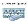 Kép 4/5 - 2,4 G vezeték nélküli, 86 gombos billentyűzet és egér készlet asztali számítógépekhez, ergonómikus kialakítás, kompatibilis a Windows 2000/XP/7/Vista/98/ME/8/10 rendszerrel - Kék