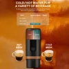 Kép 9/17 - Hordozható eszpresszógép 9 bar nyomás 2 az 1-ben kompatibilis Nespresso kapszulákkal őrölt kávé kempingezéshez, túrázáshoz - Fekete