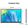 Kép 4/14 - 18,5 hüvelykes 1080P hordozható monitor 1920*1080 IPS képernyő 178°-os látószög 60Hz Type-C /HD /3,5 mm