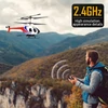 Kép 9/10 - 2,4 GHz-es távirányítós helikopter giroszkóp stabilizáló egygombos felszálló leszálló játék (480P kamera) - Fehér, 2 akkumulátor