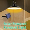 Kép 10/12 - Napenergiával működő függőlámpa állítható panellel, automatikus be-/kikapcsolású világításérzékelővel, IP65 Vízálló függőlámpa - Meleg fehér, 2 fej
