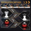 Kép 5/10 - 7 hüvelykes autó, motorkerékpár LED-es fényszóró DRL-vel / irányjelzővel / tompított fényszóróval / távolsági fénnyel - 2 db