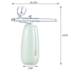 Kép 10/11 - Hordozható vezeték nélküli airbrush kompresszorral, kettős működésű, 2 fokozatban állítható nyomású beépített akkumulátorral - Világos zöld