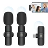 Kép 1/10 - PULUZ PU3151B One-Trigger-Two Mini 2.4G vezeték nélküli mikrofonrendszer C-típusú Android okostelefonokhoz