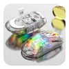 Kép 5/16 - XYH20 RGB mechanikus játék egér BT5.0 2.4G vezeték nélküli USB vevővel - Fekete