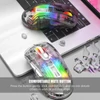 Kép 6/16 - XYH20 RGB mechanikus játék egér BT5.0 2.4G vezeték nélküli USB vevővel - Fekete