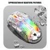 Kép 5/16 - XYH20 RGB mechanikus játék egér BT5.0 2.4G vezeték nélküli USB vevővel - Fehér