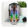 Kép 11/16 - XYH20 RGB mechanikus játék egér BT5.0 2.4G vezeték nélküli USB vevővel - Fehér