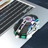 Kép 11/15 - HXSJ T30 vezeték nélküli egér 2.4G USB vevő 5 háttérvilágítású RGB módú mechanikus, újratölthető akkumulátorral, 2400 DPI állítható szinttel - Fekete